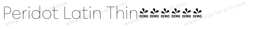 Peridot Latin Thin字体转换